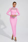 Elsa rhinestone pink maxi dress