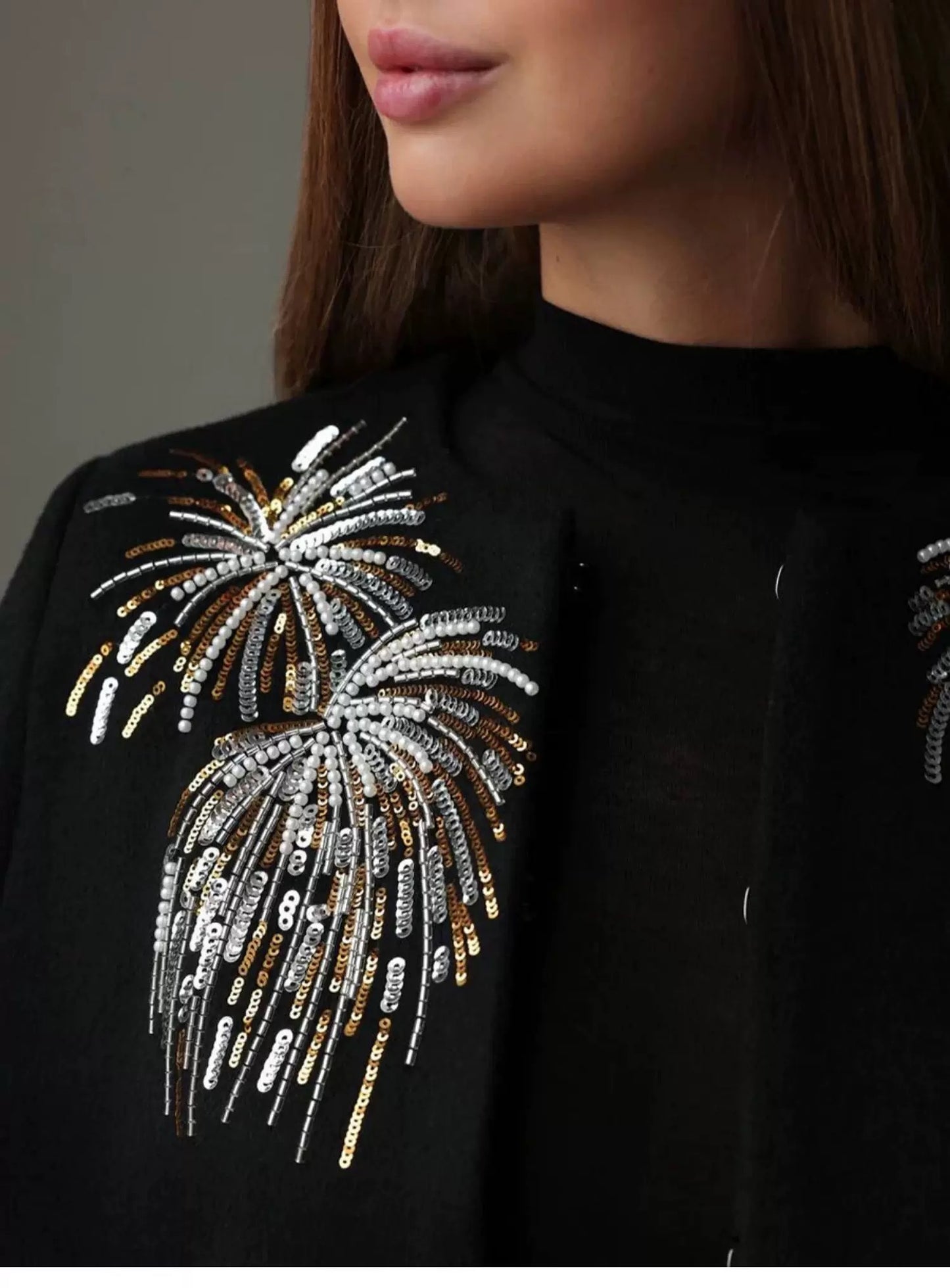 Cape style crystal embellished jacket