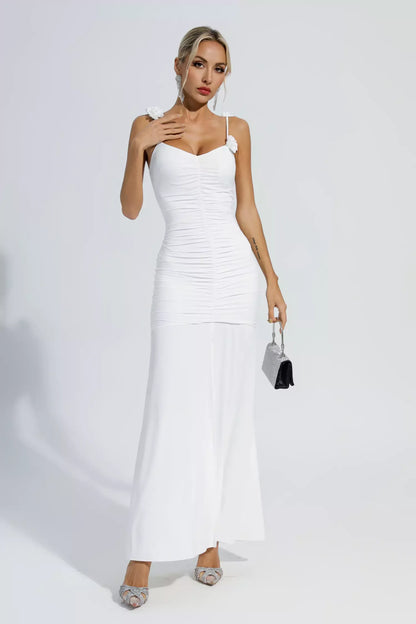 Isla Flower Petal Strap Gown