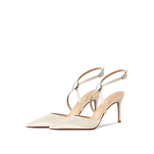 Vienna Crystal Strap Pointed-Toe Heels