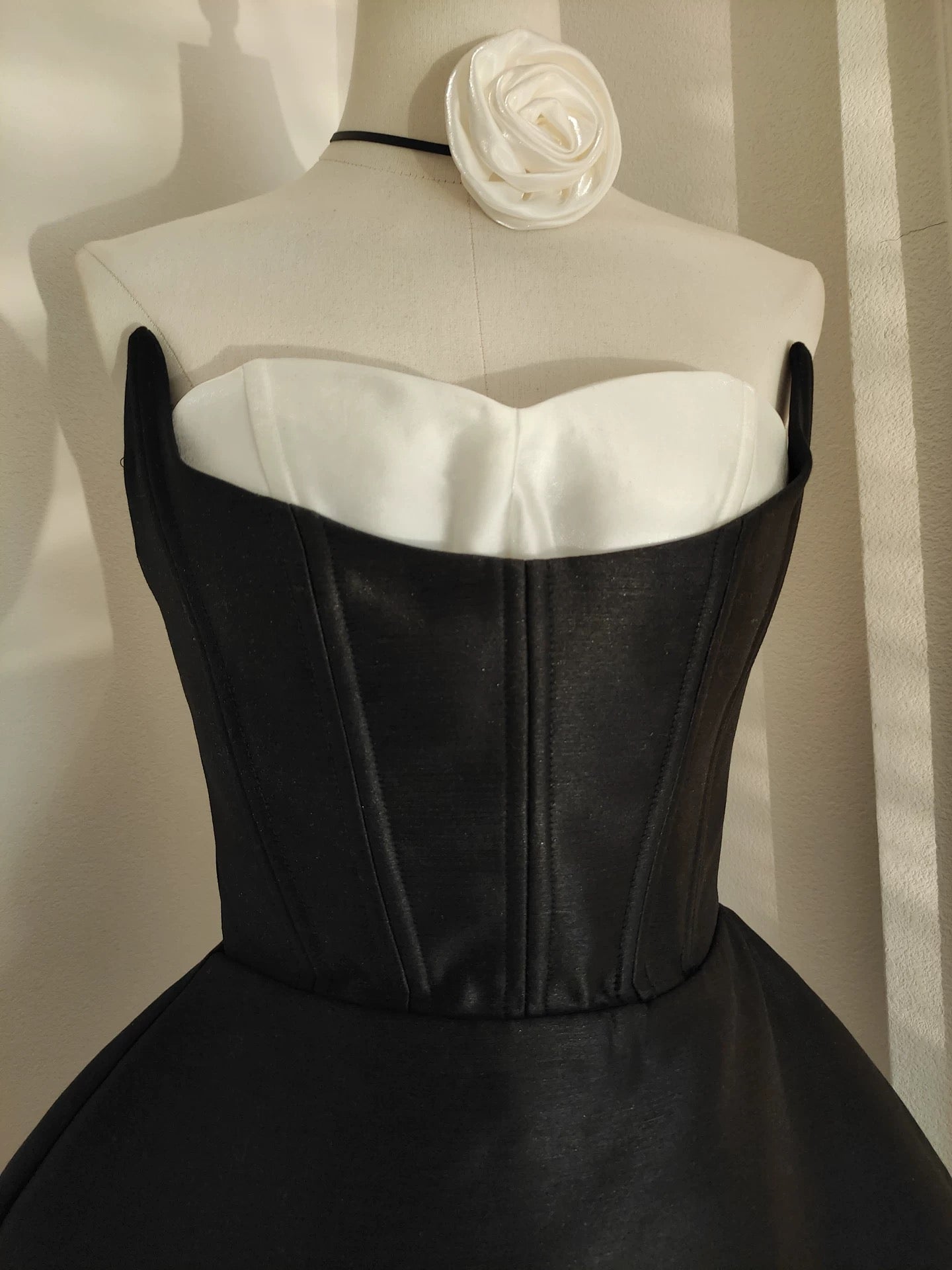 Rosa Petal Corset Mini Dress