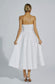 Andi white bow midi dress