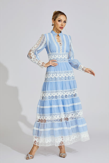 Celeste Lace Panel Maxi Dress