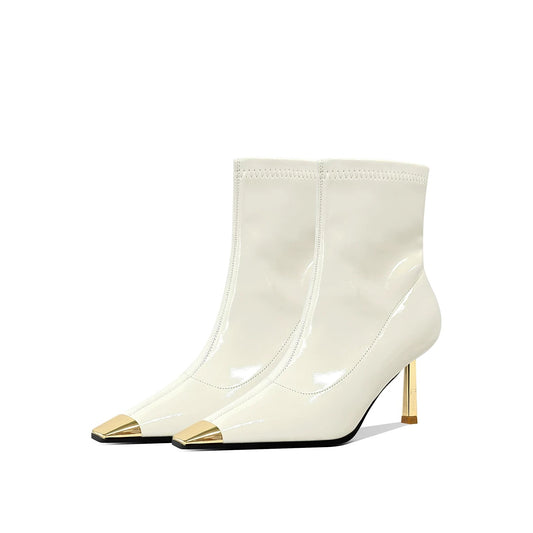 Colette Pointed Patent Boots