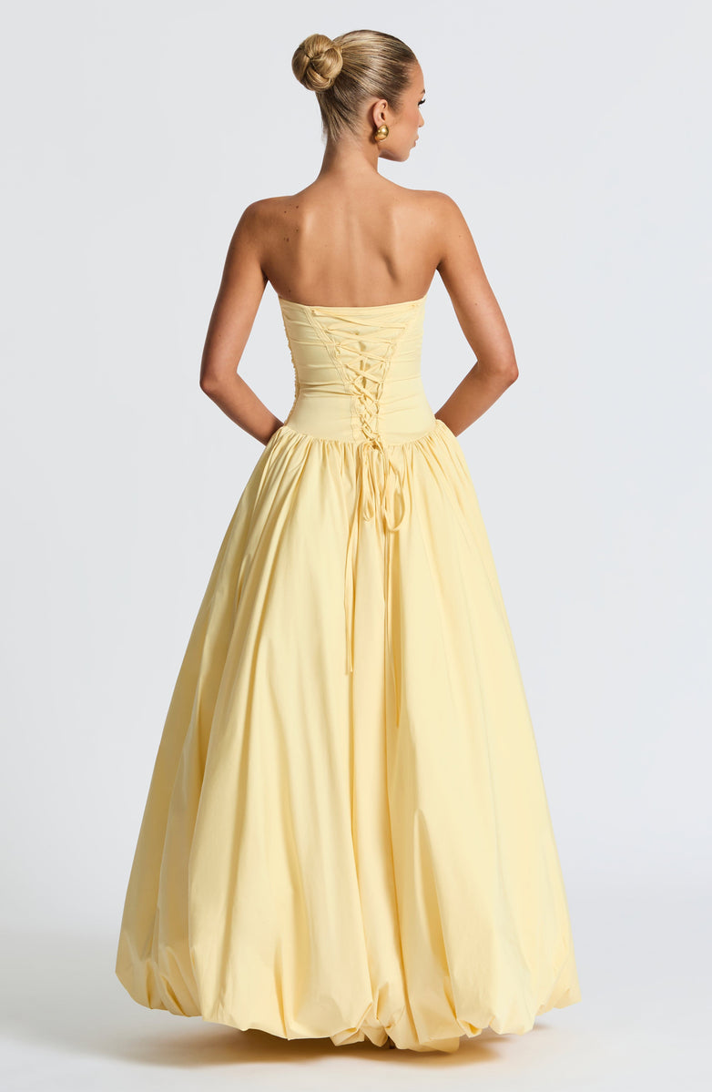 Belle Draped High-Low Gown
