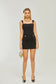 Aelis black mink dress