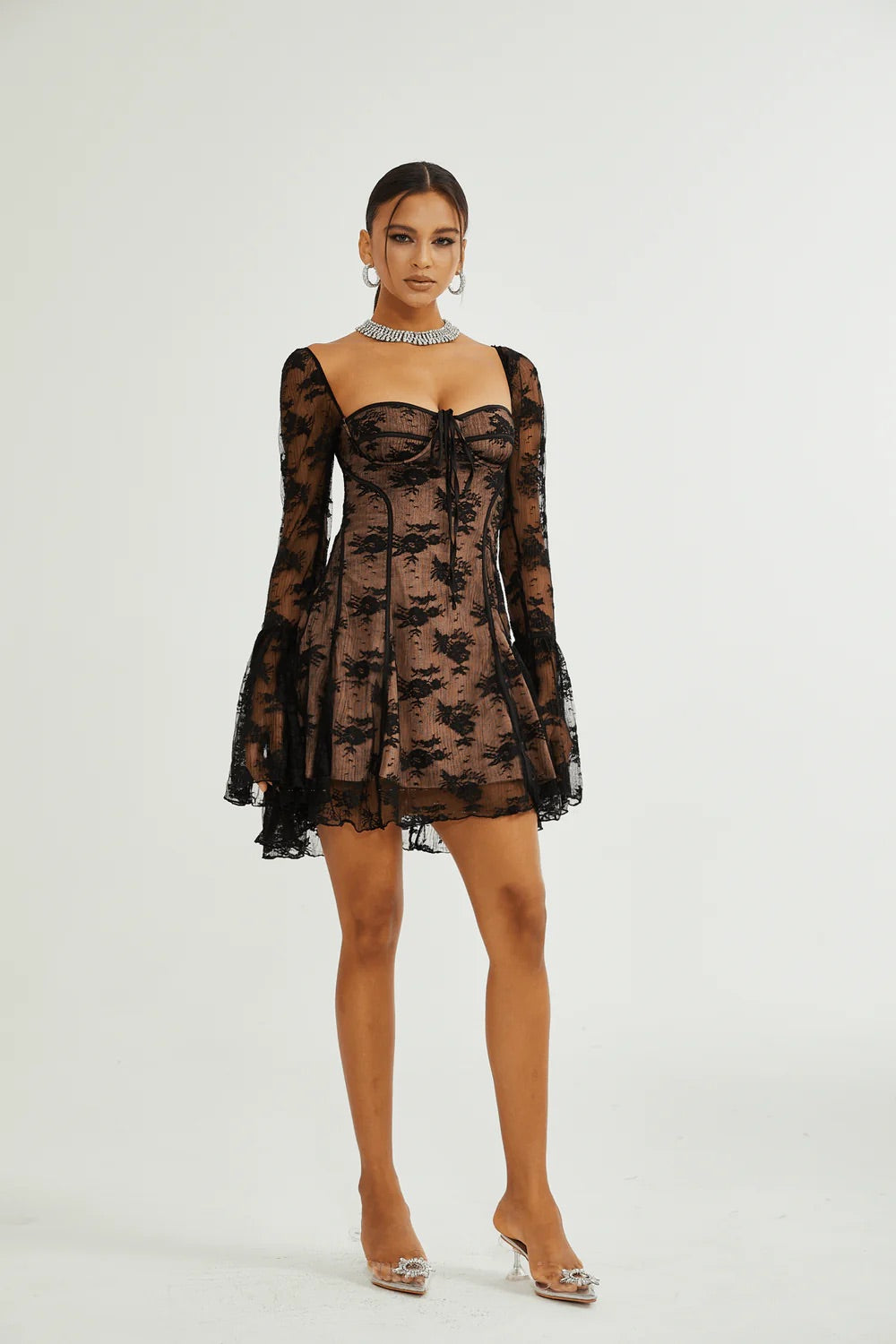 Luce lace mini dress