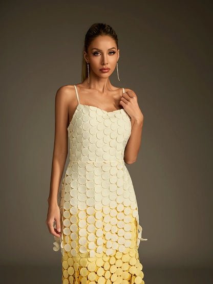 Aurélie Ombre Circle Midi Dress