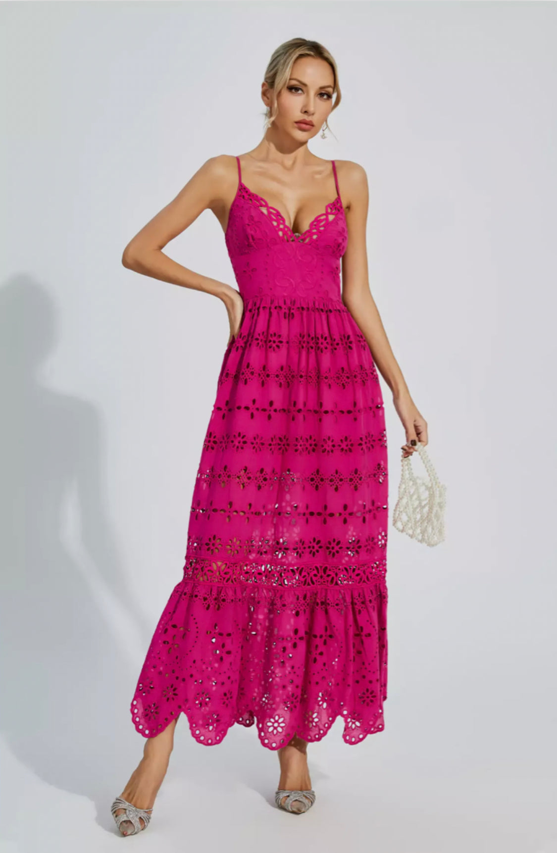 Jaylah pink maxi dress