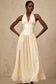 Vanilla cream tulle maxi dress