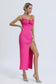 Estelle pink midi dress