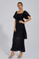 Linda black bow sequin maxi dress