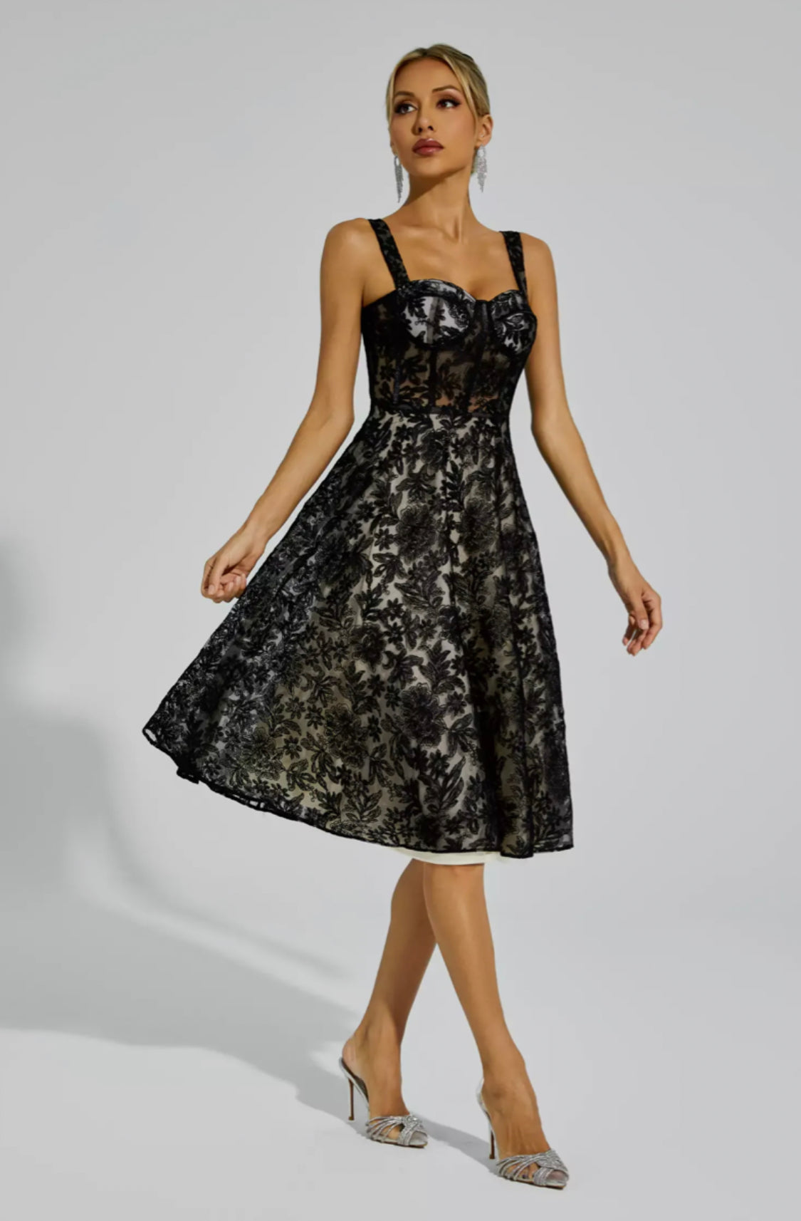 Milla lace midi dress