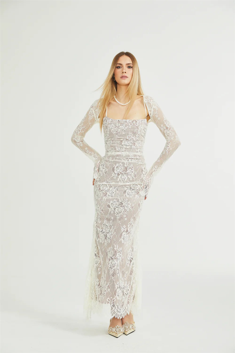 White Lace maxi dress