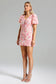 Fawn flower pink mini dress