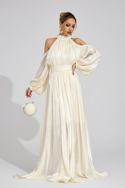Celestia Silk Drape Gown