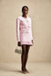 Pink Waffle-knit jacket/skirt set