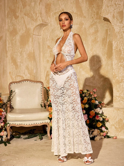 Elle Lace Cutout Maxi Dress