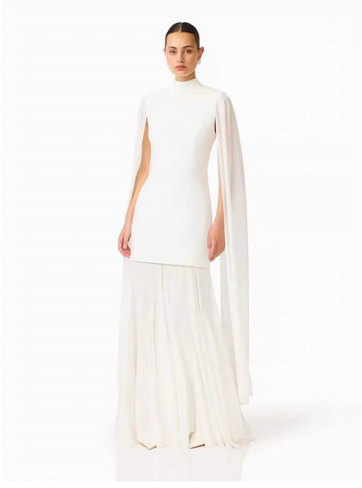 Vesper Cape Sleeve Maxi Dress