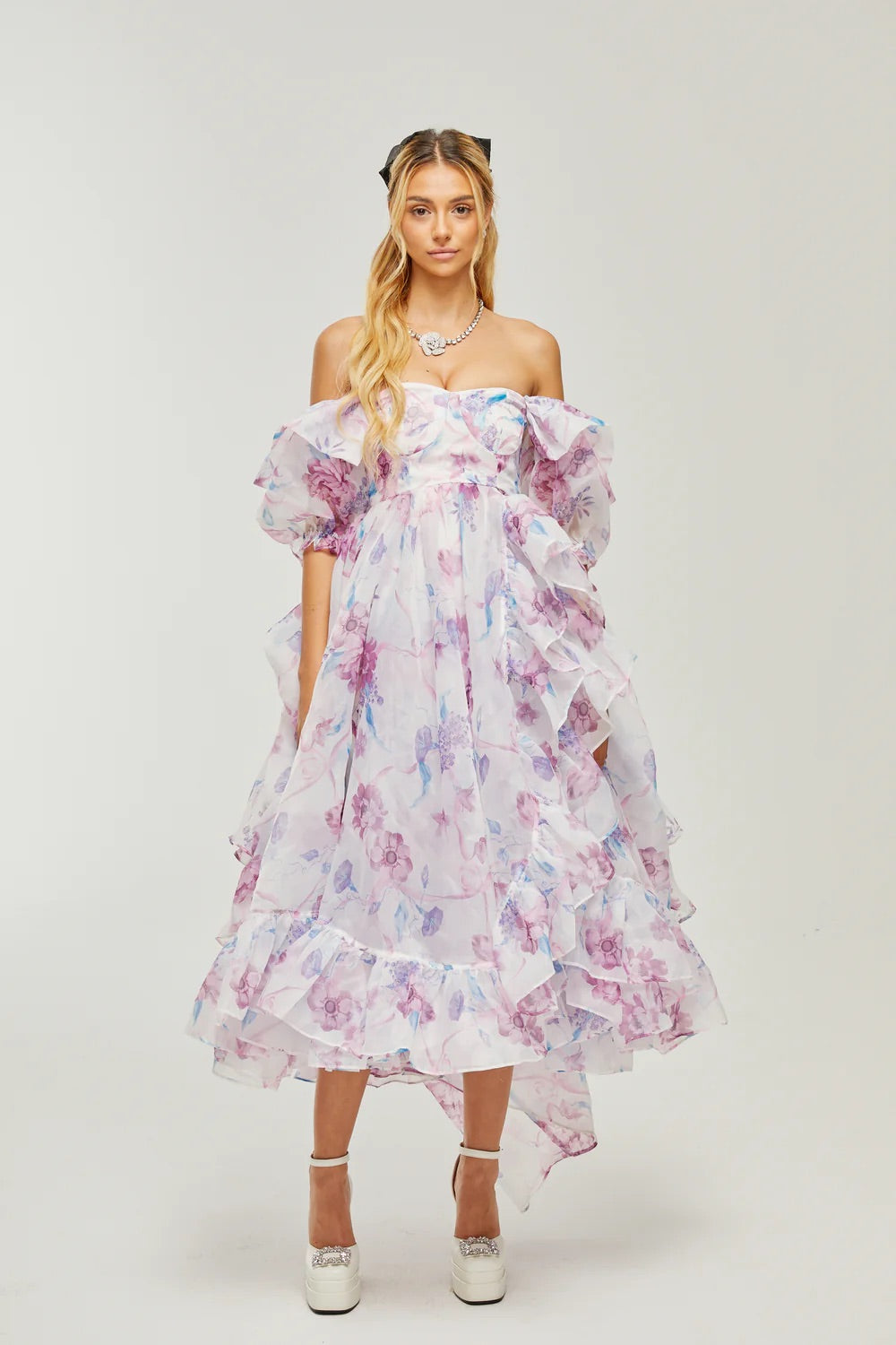 Beatrice floral midi dress