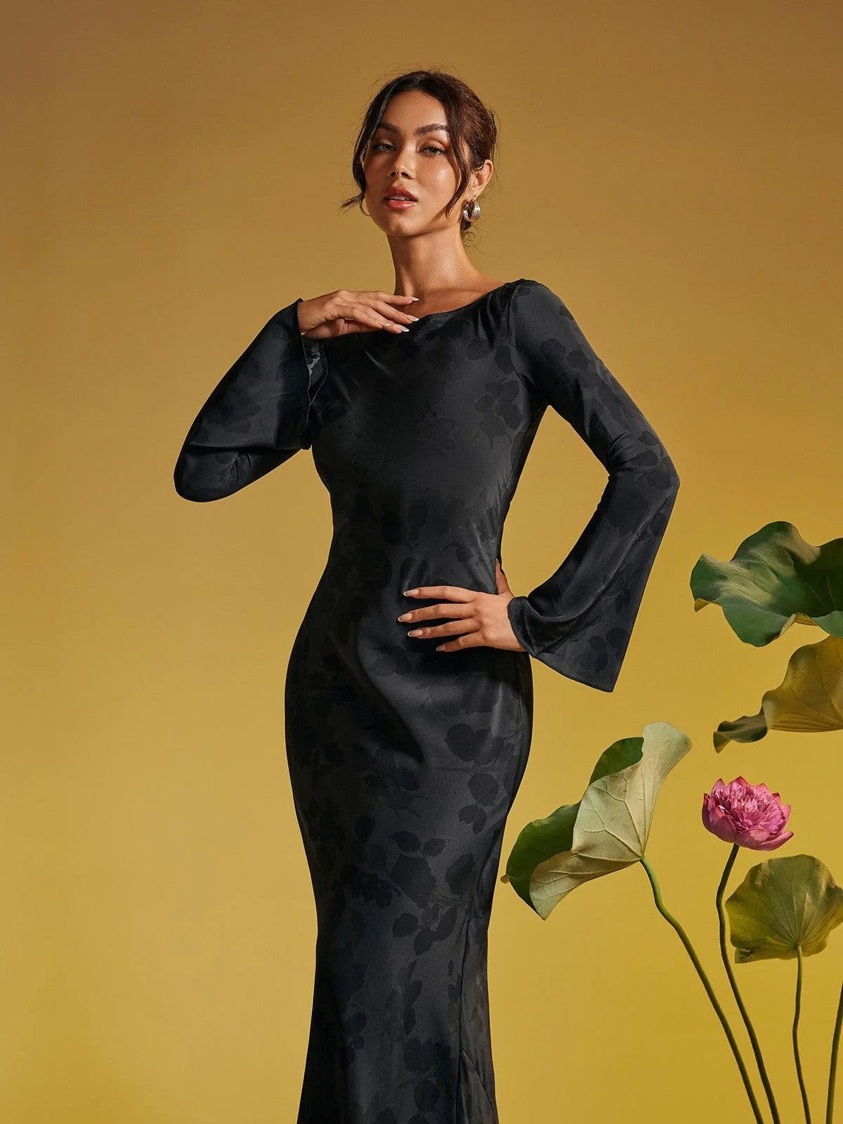 Celi black maxi dress