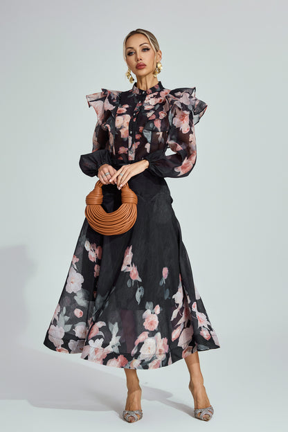 Vivienne Garden Ruffle Midi Set