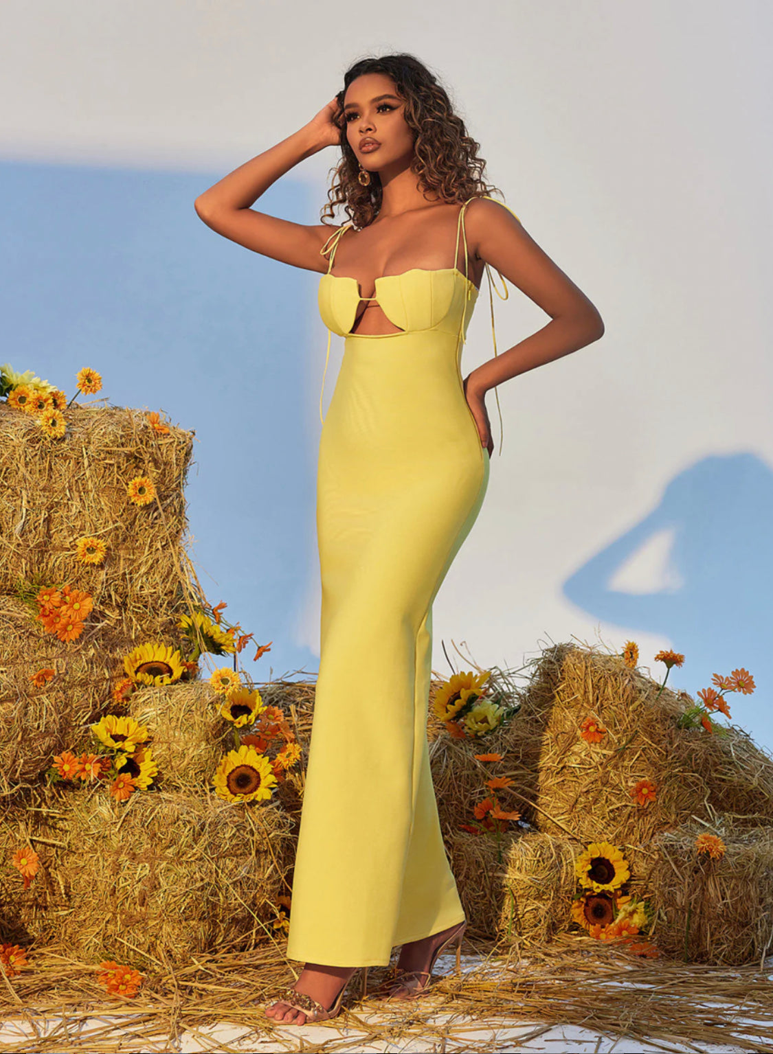 Camille bandage maxi dress (8213113635054)