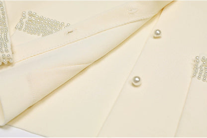 Duchesse Pearl Trim Knit Set