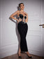 Acrylic bandage maxi dress