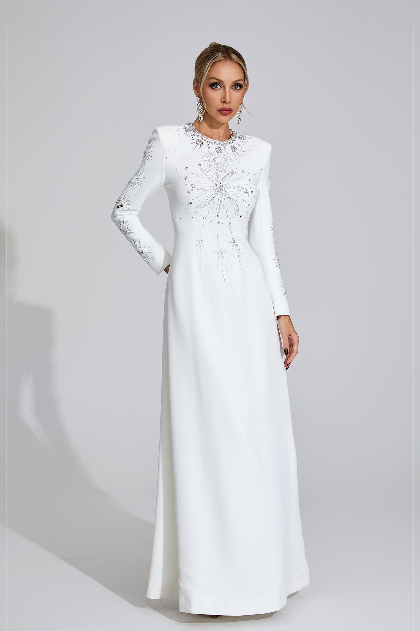 Cele Crystal Embellished Gown