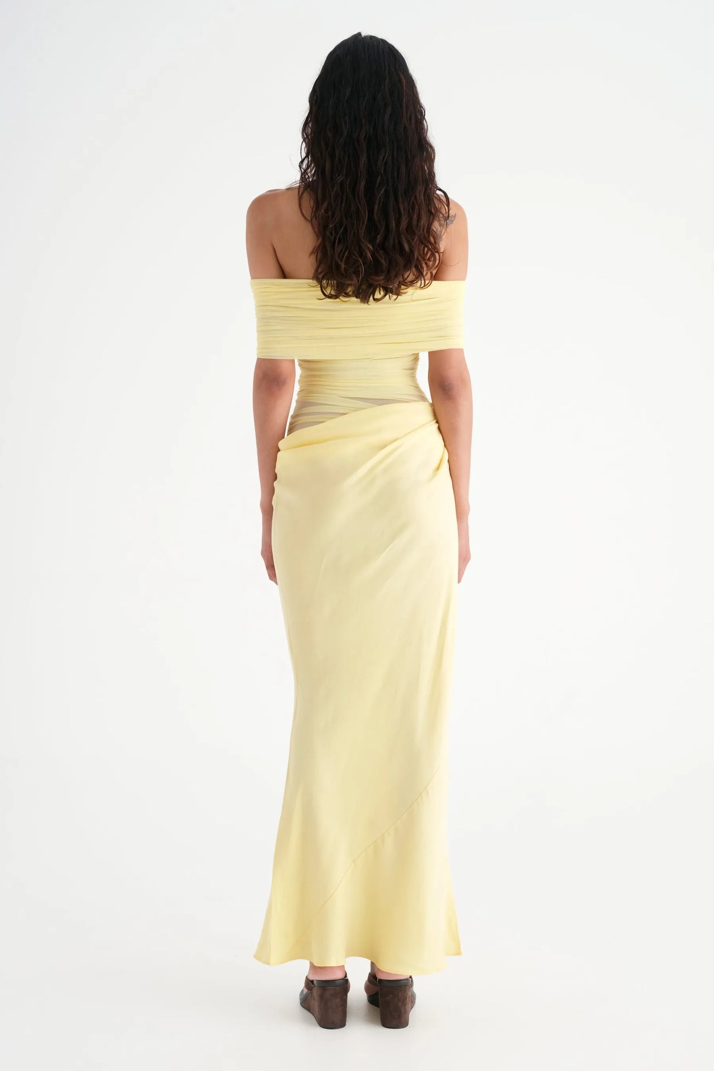 Livia Off Shoulder Draped Gown