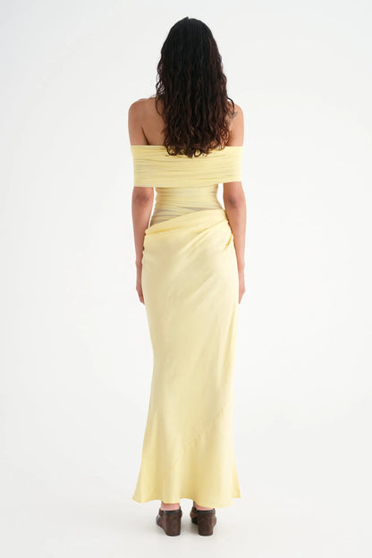 Livia Off Shoulder Draped Gown