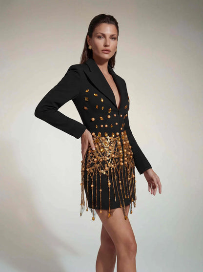 Aurelia Noir Blazer Mini Dress