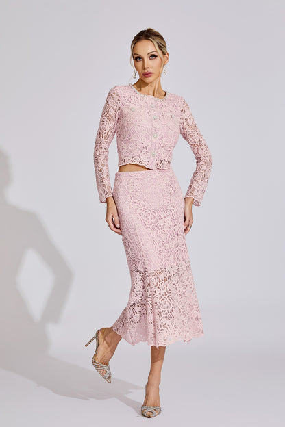 Élodie Rose Lace Two-Piece Set