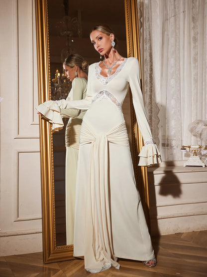 Vienna Lace Panel Gown