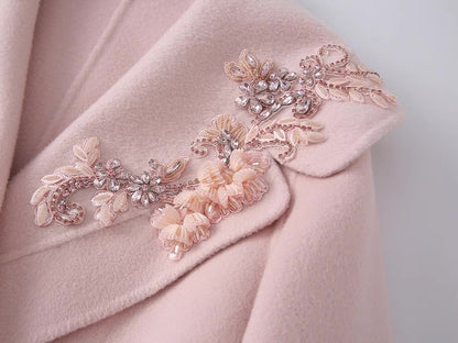 Amélie Embellished Wool-Fox Fur Coat