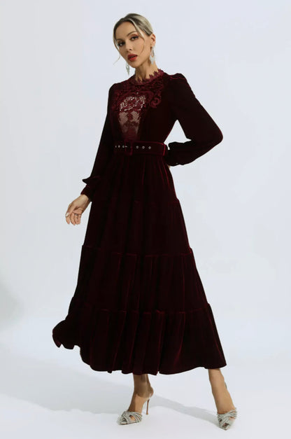 Selene velvet maxi dress