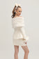 Mel fur white blazer/skirt set