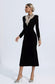 Melany black velvet maxi dress