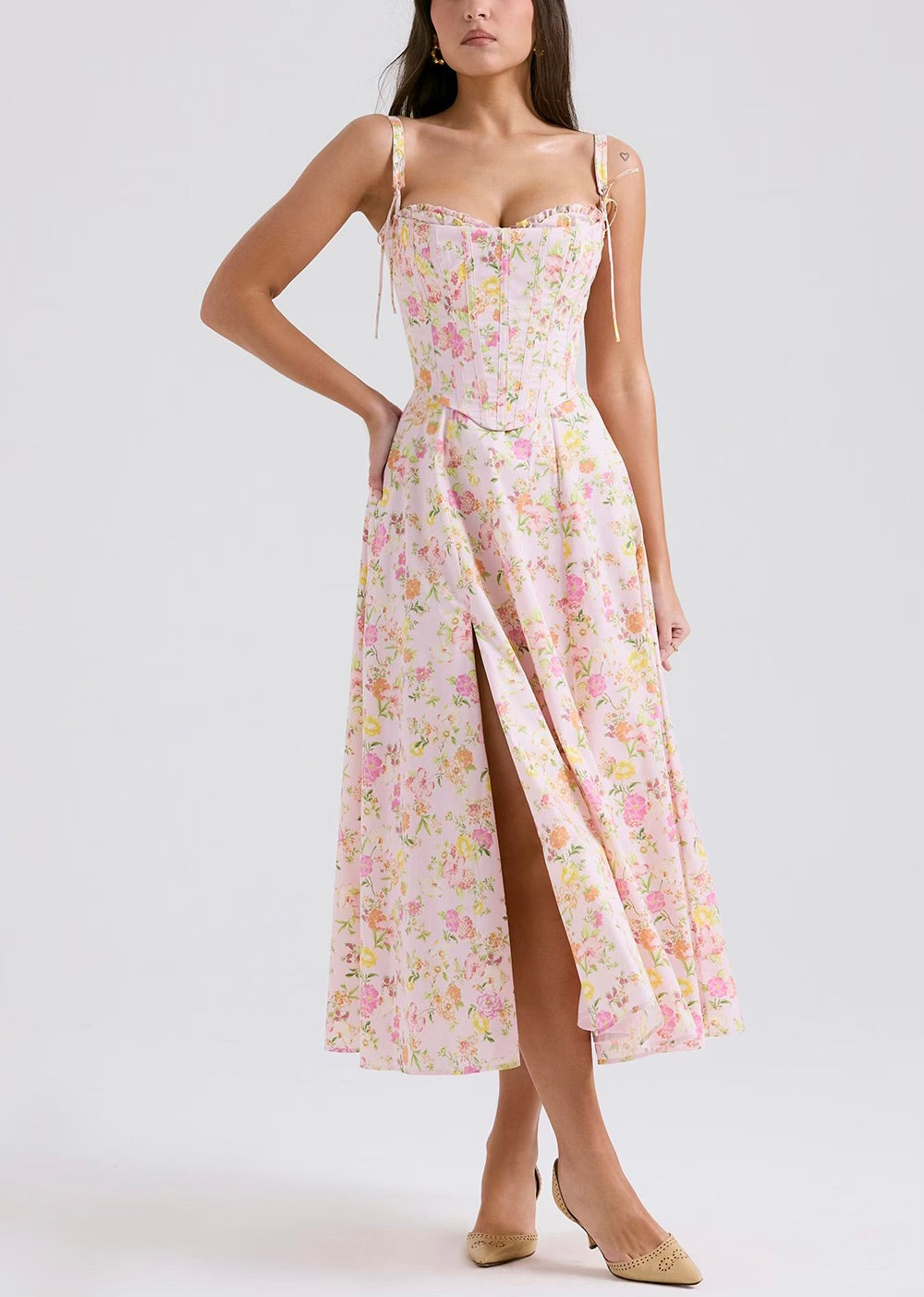 Clarabelle floral midi dress