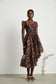 Coralie butterfly print midi dress