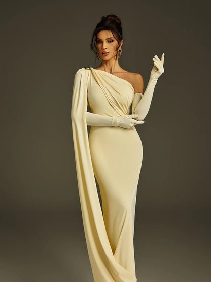 Anastasia Drape Sleeve Gown