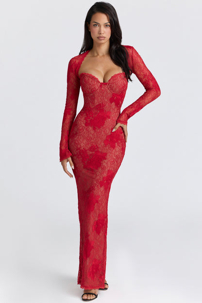 Velora Lace Sculpt Maxi Dress