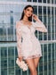 Noelia white lace mini dress