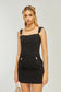 Aelis black mink dress