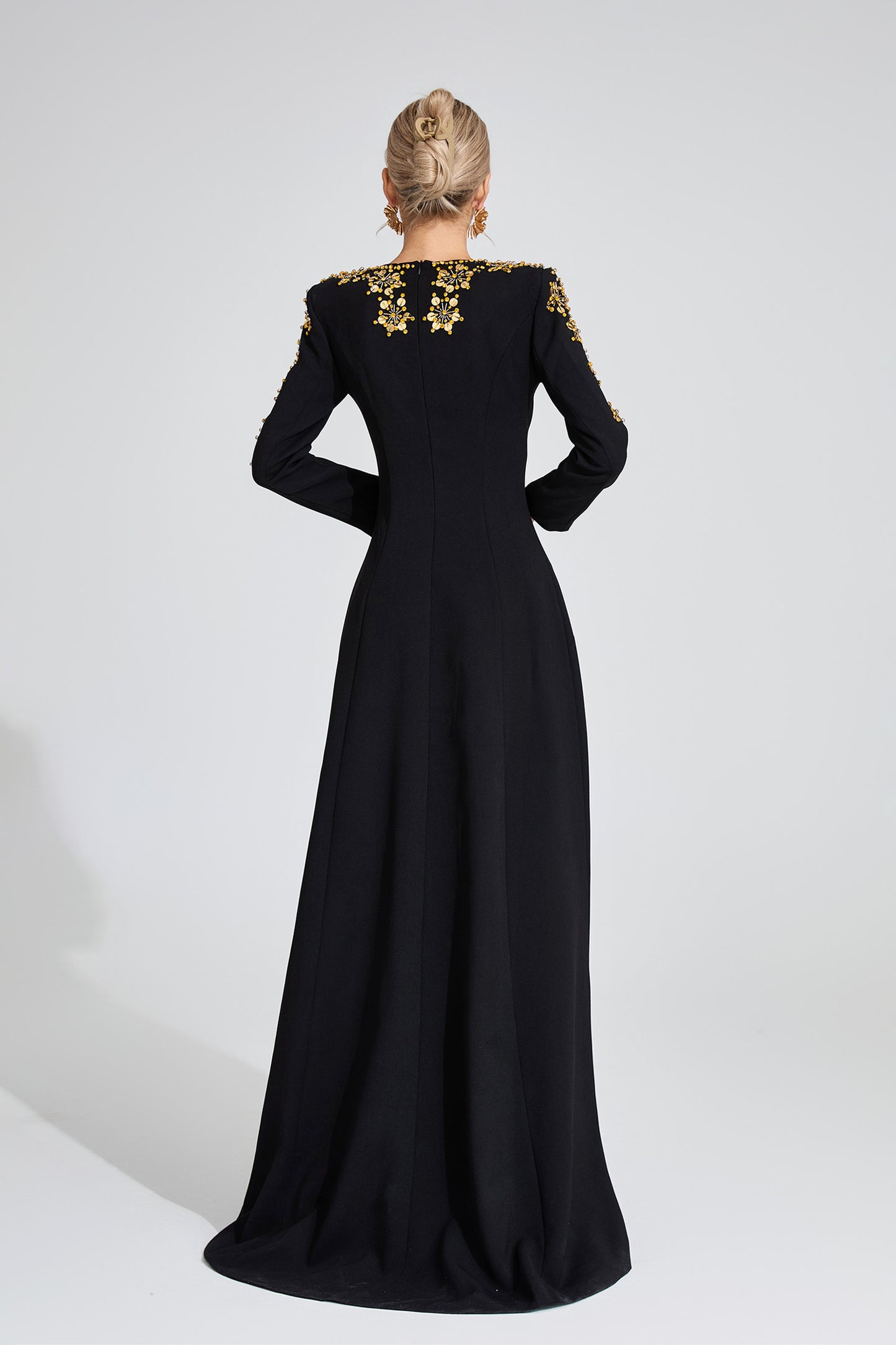 Royal Noir Embellished Gown