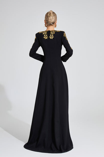 Royal Noir Embellished Gown