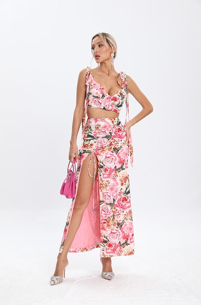 Floral too/skirt set (8270660567278)