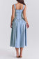 Vivien Blue gingham midi dress