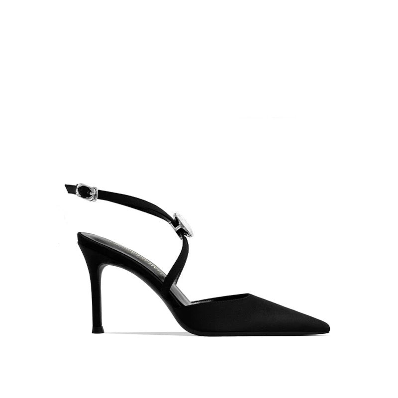 Vienna Crystal Strap Pointed-Toe Heels